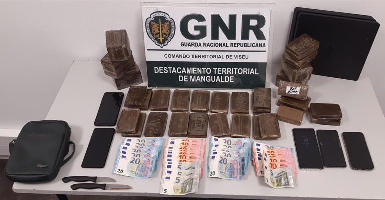 11 mil doses de haxixe apreendidos em Viseu